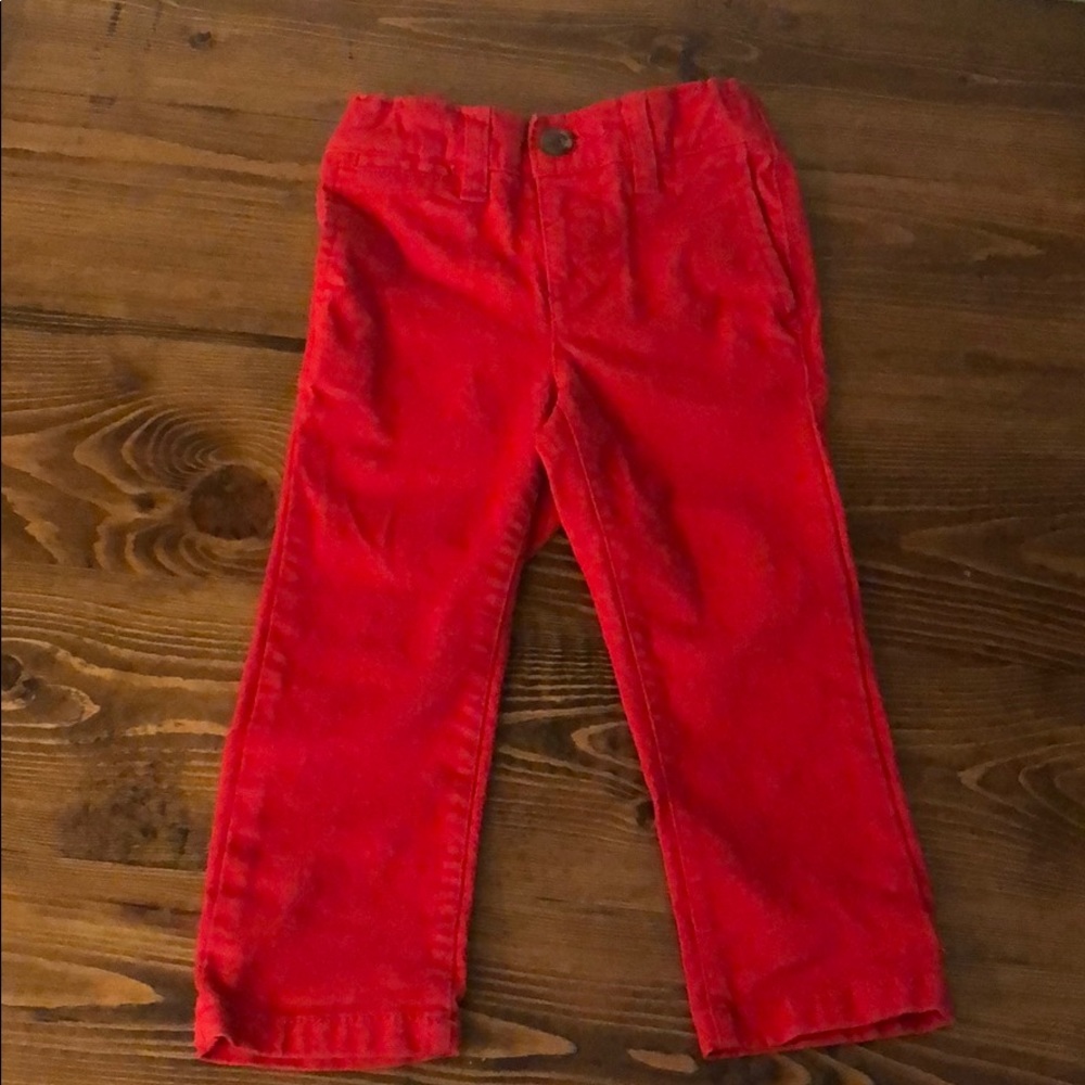 Toddler Boy Red Skinny pants